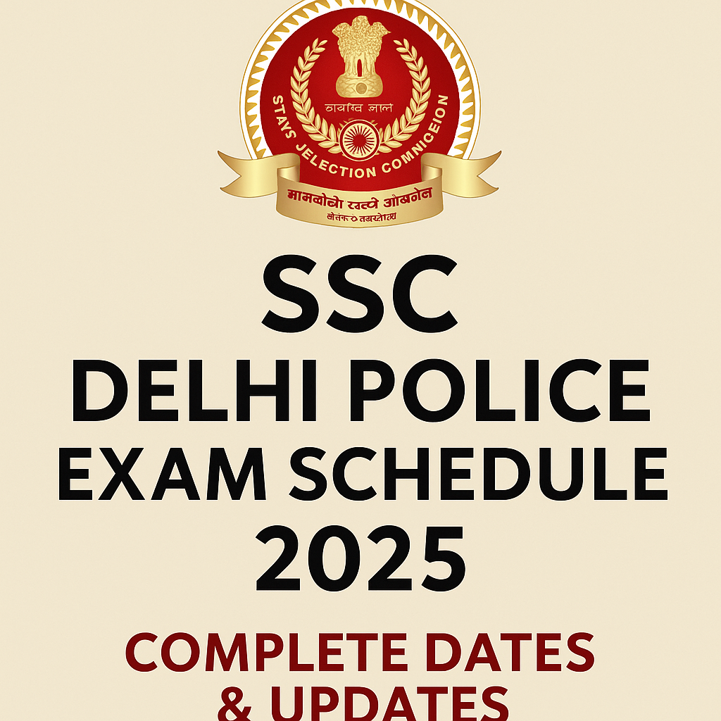 SSC Delhi Police Exam Schedule 2025