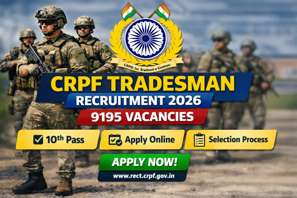 CRPF Tradesman Recruitment 2026
