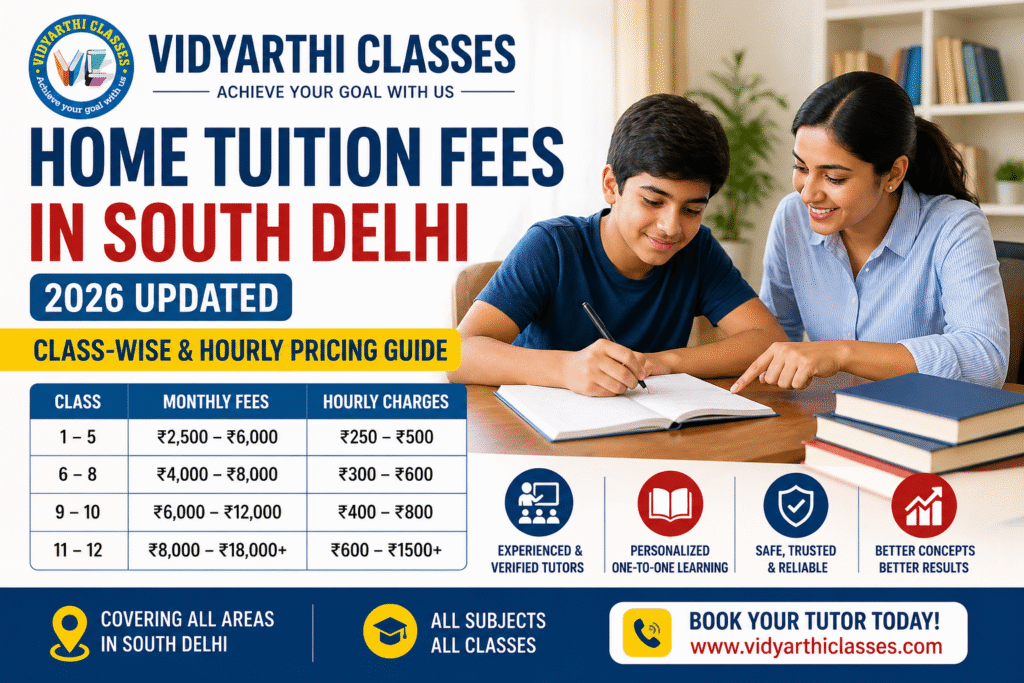 home tuition fees in South Delhi